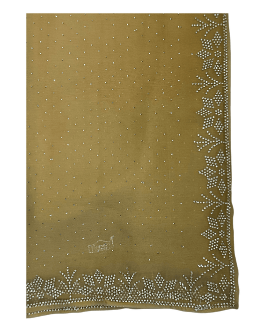 Pastel Yellow - Rich Saree with Bead Embroidery and Blouse Piece - UK stock - 24hr Dispatch - RS2524 TY - Prachy Creations