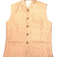 Peach - Banarasi Handloom Brocade Mens Waistcoat - KCS2304 KK 0923 - Prachy Creations