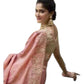 Peach - Handloom - Designer Embroidered Saree with Blouse Piece - SULBRI4012 PY 0425 - Prachy Creations