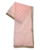 Peach - Ladies Net Dupatta with Gold Lace Border & Diamante - Mix N Match - VC2501 T0125 - Prachy Creations