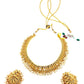 Pearl / Gold - Medium Size Gold Finish Necklace Set with Earrings - Bollywood - AE2516 08KY25 - Prachy Creations