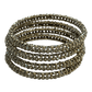 Pearl / Gold Stone - Antique Gold Finish Bangles Set (Set of 4) - UK stock - SM, M, L, XL NBA2161 11Tp25 - Prachy Creations
