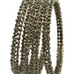 Pearl / Gold Stone - Antique Gold Finish Bangles Set (Set of 4) - UK stock - SM, M, L, XL NBA2161 11Tp25 - Prachy Creations