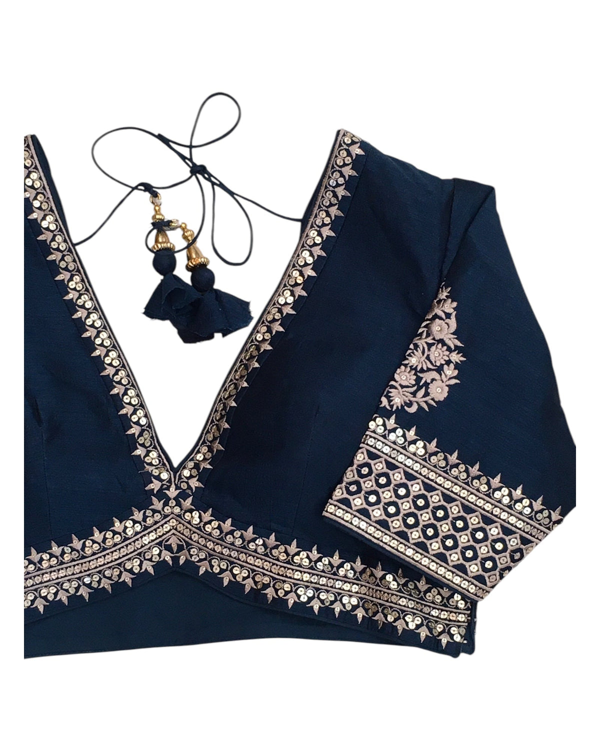 Petrol Blue - Designer Ready Made Lehenga Set - Size 14 (40") UK Stock - 24h Dispatch - VMK180 CP 0425 - Prachy Creations