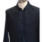 Petrol Blue - Mens Kurta Set with Rich Brocade Waistcoat - SHU2505 TP 0325 - Prachy Creations