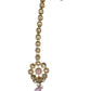 Pink - Antique Gold Finish Medium Size Tika Head Piece - Indian Ladies Fashion Jewellery - AE2432 11Vp24 - Prachy Creations