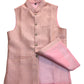Pink - Banarasi Handloom Brocade Mens Waistcoat - UK Stock- Dispatch in 24 hrs - KCS241104 KK - Prachy Creations