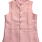 Pink - Banarasi Handloom Brocade Mens Waistcoat - UK Stock- Dispatch in 24 hrs - KCS241104 KK - Prachy Creations