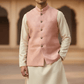 Pink - Banarasi Handloom Brocade Mens Waistcoat - UK Stock- Dispatch in 24 hrs - KCS241104 KK - Prachy Creations
