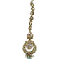 Pink / Mint Green - Antique Gold Finish Medium Size Tika Head Piece - Indian Ladies Fashion Jewellery - AE2435 11Vp24 - Prachy Creations