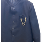 Prachy Creations - Dark Navy Blue - PREMIUM Slim Fit Mens Jute BandhGala / Prince / Chinese Collar Jacket - Fantastic Fit - CS2603 TH - Prachy Creations