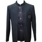 PREMIUM Slim Fit Mens Black BandhGala / Prince / Chinese Collar Open Jacket with inside Waistcoat- Fantastic Fit - CS2408 JC 0524 - Prachy Creations
