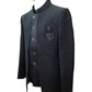 PREMIUM Slim Fit Mens Black BandhGala / Prince / Chinese Collar Open Jacket with inside Waistcoat- Fantastic Fit - CS2408 JC 0524 - Prachy Creations