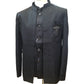 PREMIUM Slim Fit Mens Black BandhGala / Prince / Chinese Collar Open Jacket with inside Waistcoat- Fantastic Fit - CS2409 JA 0524 - Prachy Creations