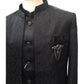 PREMIUM Slim Fit Mens Black BandhGala / Prince / Chinese Collar Open Jacket with inside Waistcoat- Fantastic Fit - CS2409 JA 0524 - Prachy Creations