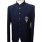 PREMIUM Slim Fit Mens Navy Blue BandhGala / Prince / Chinese Collar Jacket - Fantastic Fit - CS2406 TC 0524 - Prachy Creations