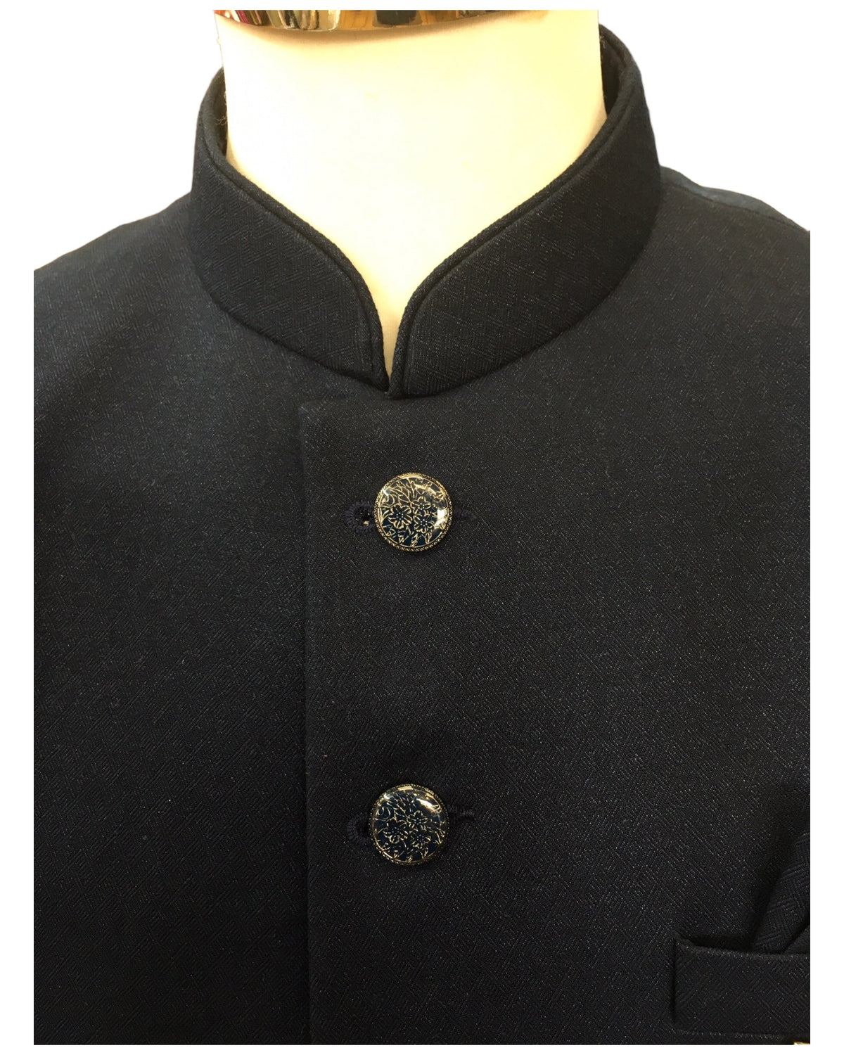PREMIUM Slim Fit Mens Navy Blue BandhGala / Prince / Chinese Collar Jacket - Fantastic Fit - CS2406 TC 0524 - Prachy Creations