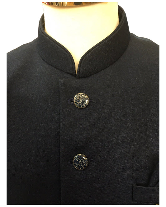 PREMIUM Slim Fit Mens Navy Blue BandhGala / Prince / Chinese Collar Jacket - Fantastic Fit - CS2406 TC 0524 - Prachy Creations