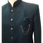 PREMIUM Slim Fit Mens Teal BandhGala / Prince / Chinese Collar Jacket - Fantastic Fit - CS2406 TC 0524 - Prachy Creations