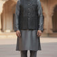 Black - Sequins All Over Embroidered - Mens Indian Waistcoat - UK Stock - 24 hr Dispatch - KCS4785 03KR26