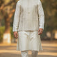 Cream / Off White - Premium Self All Over Embroidered - Mens Indian Waistcoat - UK Stock - 24 hr Dispatch - KCS4787 03KR26 (Copy)