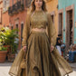 UK 10 / 36" - Copper Bronze - Designer Ladies Indian Halter Neck Short Top Palazzo Trousers Suit - UK Stock - 2/3 days delivery - VMK ROSHNI AV