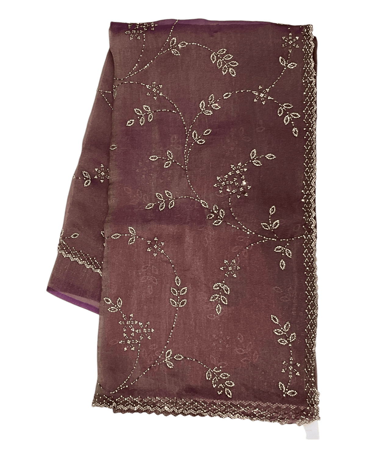 Purple - Rich Saree with Allover Embroidery and Blouse Piece - UK stock - 24hr Dispatch - RS2520 JA - Prachy Creations