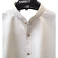 Quality - White - Nehru / Grandad / Chinese / Prince Collar Mens Slim Fit Shirt - Perfect under Bandhgala Jacket / Waistcoat / Bandi - VNS2501 KY 0624 - Prachy Creations