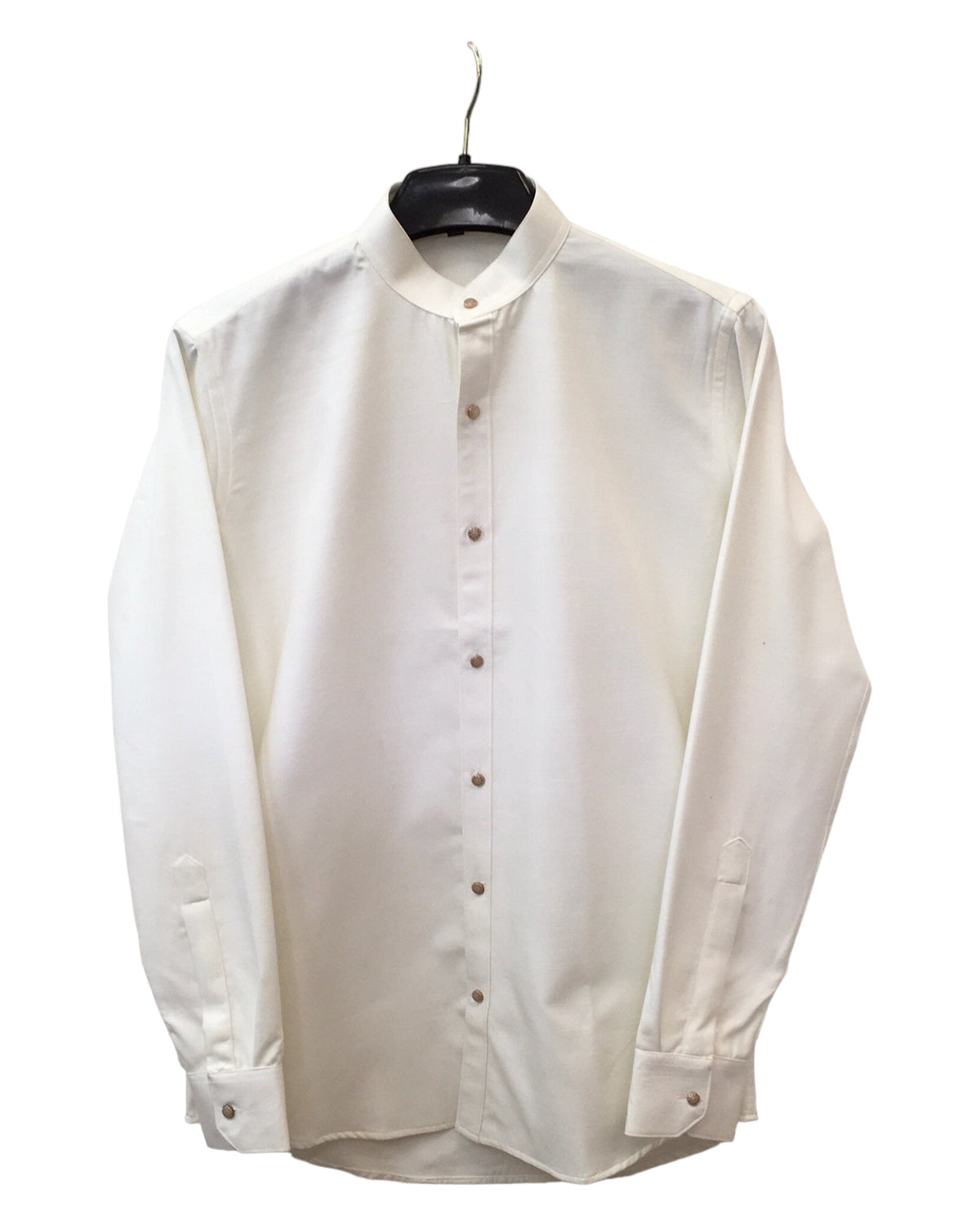 Quality - White - Nehru / Grandad / Chinese / Prince Collar Mens Slim Fit Shirt - Perfect under Bandhgala Jacket / Waistcoat / Bandi - VNS2501 KY 0624 - Prachy Creations