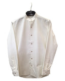 Quality - White - Nehru / Grandad / Chinese / Prince Collar Mens Slim Fit Shirt - Perfect under Bandhgala Jacket / Waistcoat / Bandi - VNS2501 KY 0624 - Prachy Creations
