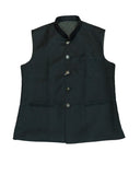 Racing / Bottle Green - Self Brocade Indian Mens Waistcoat / Bandi - Bollywood - CS2403 KT 0524 - Prachy Creations