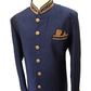 Raw Silky Navy Blue Sherwani with Hand Embroidery - YD2304 RV 0523 - Prachy Creations