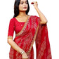 Red - Bandhani Printed - Chiffon Saree with Blouse Piece - KAS-Chuneri 306 10KV25 - Prachy Creations