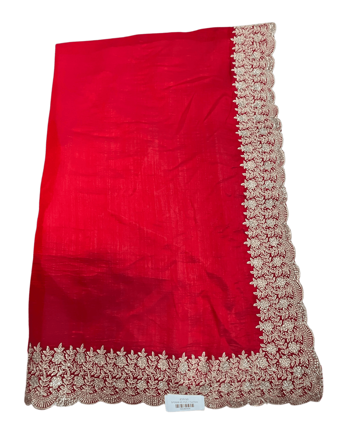 Red - Fancy Party Saree with Blouse Piece - UK stock - 24hr Dispatch - SP2604 KC - Prachy Creations
