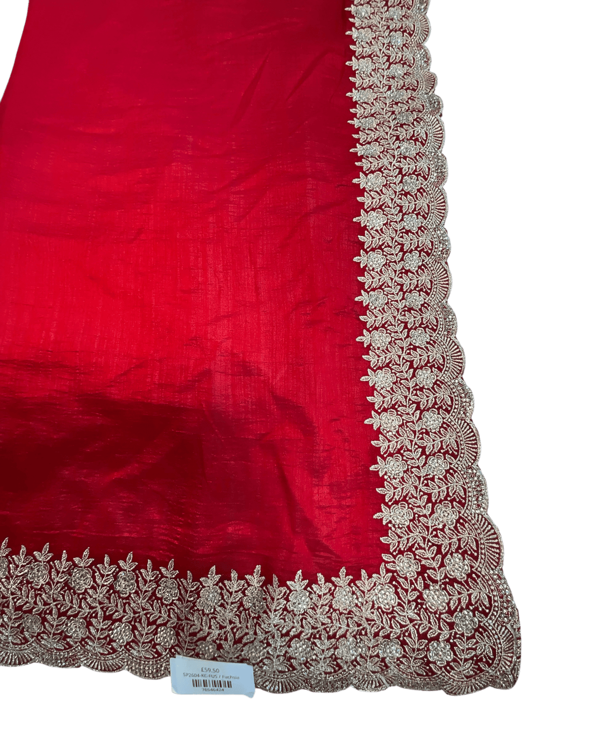 Red - Fancy Party Saree with Blouse Piece - UK stock - 24hr Dispatch - SP2604 KC - Prachy Creations