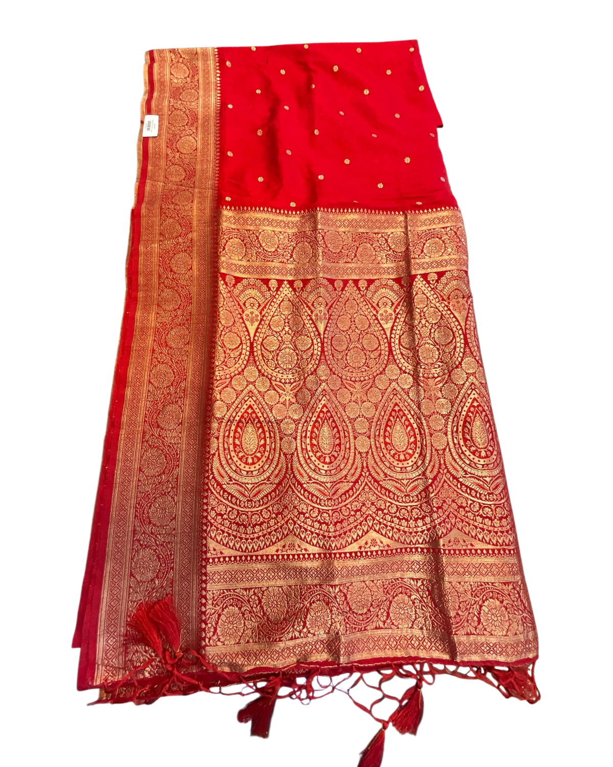 Red - Traditional Handloom Saree with Blouse Piece - UK stock - 24hr Dispatch - SP2630 KP - Prachy Creations