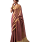 Rose Gold - Classic Plain Cotton Silky Fancy Saree with Blouse Piece - UK Stock - 2/3 days Delivery 12KV25 RP512 - Prachy Creations