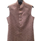 Rose Gold / Light Brown - Rich Lucknowi Sequins Mens Waistcoat / Bandi - Bollywood - HHF2403 KK 0624 - Prachy Creations