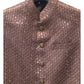 Rose Gold / Light Brown - Rich Lucknowi Sequins Mens Waistcoat / Bandi - Bollywood - HHF2403 KK 0624 - Prachy Creations