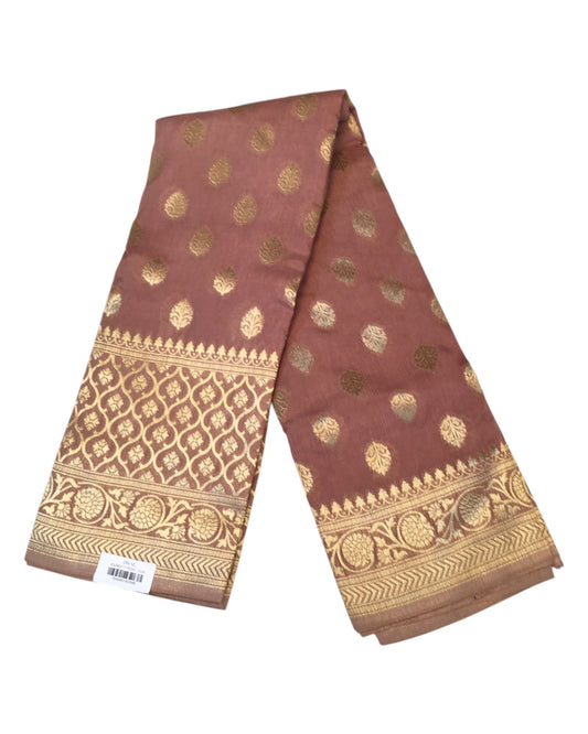Rose Gold - Traditional Handloom Banarasi Sari / Saree - with Blouse Piece - SN2402 11TY24 - Prachy Creations