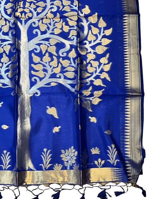 Royal Blue - Handloom Saree with Blouse Piece - UK stock - 24hr Dispatch - RT-BT006 07KJ26 - Prachy Creations