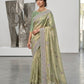 Sage Green - Fancy Party Saree with Blouse Piece - UK stock - 24hr Dispatch - SP2602 VH - Prachy Creations