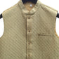 Sage Green - Rich Lucknowi Sequins Mens Waistcoat - Bollywood - KCS4013 VH 0324 - Prachy Creations