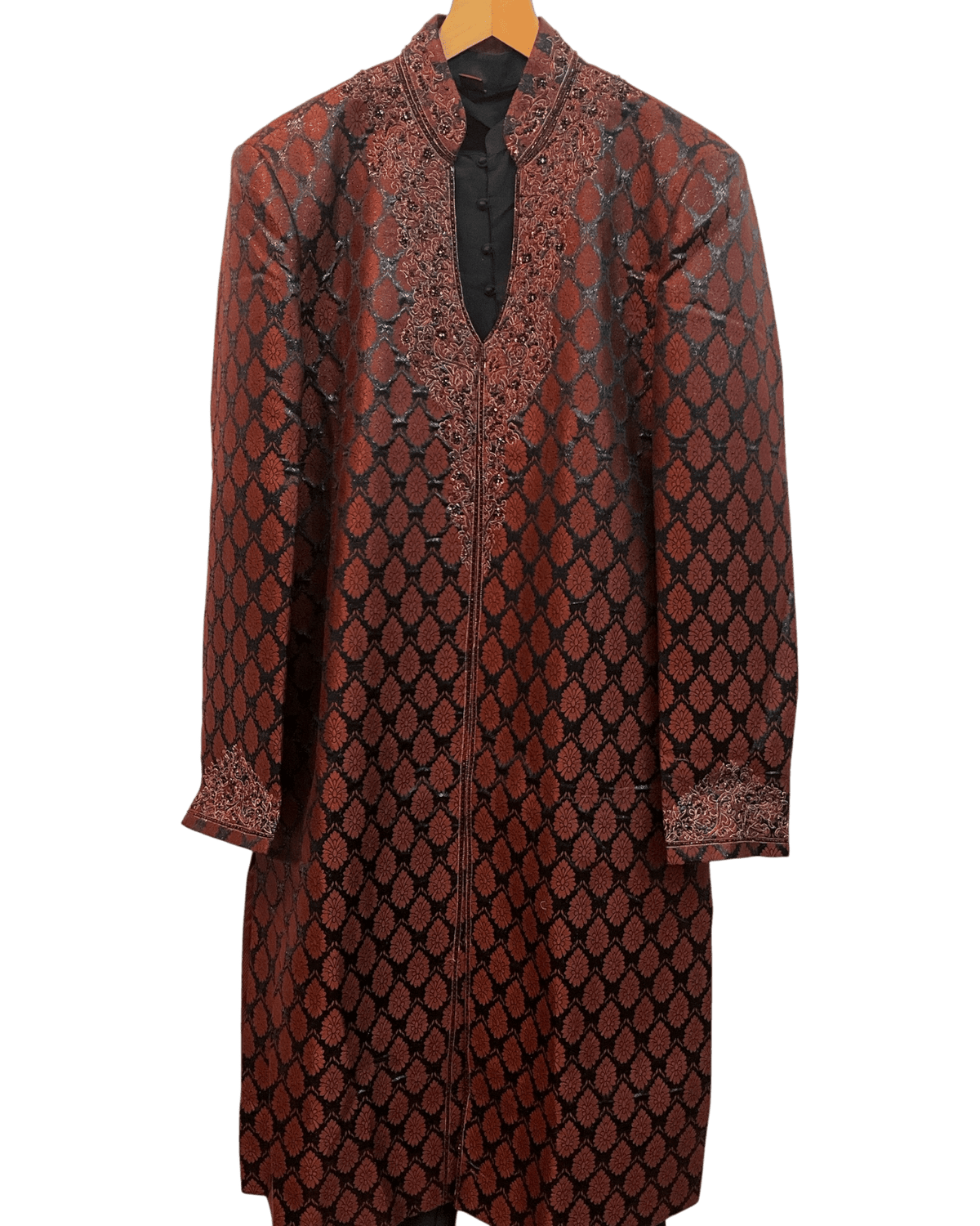 SALE ! Black / Maroon - Mens Sherwani / Indo-Western - Fantastic Value - SW9207 03RC10 - Prachy Creations