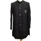 SALE ! Black - Stunning Double Layered Mens Sherwani - SHU2506 JC 0325 - Prachy Creations