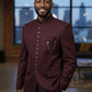 SALE! Burgundy / Maroon - PREMIUM Slim Fit Mens BandhGala / Prince / Chinese Collar Jacket - Fantastic Fit - CS2512 09TY25 - Prachy Creations