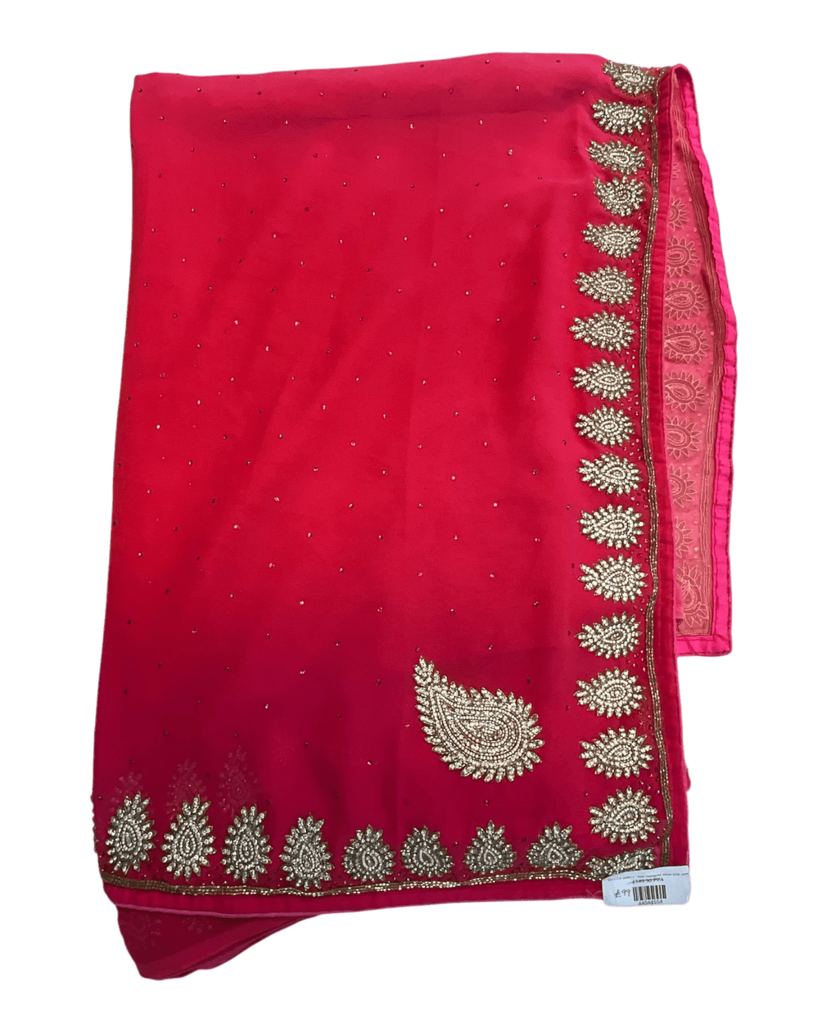 Sale - Coral Pink - Fancy Saree with Blouse Piece - SEP5724 04RR17 - Prachy Creations