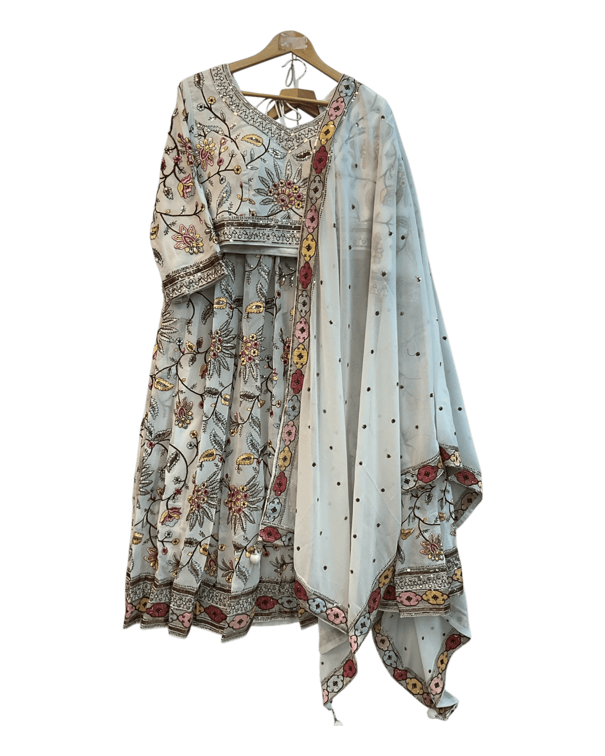 SALE! SALE! Size 18 (44" Bust) - Off White - Ready Made Lehnga Set - Haldi / Mehndi / Weddings - UK Stock - 24h Dispatch - PC2607 XX - Prachy Creations