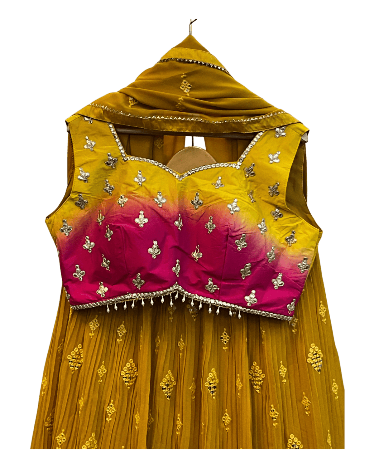 SALE! SALE! Yellow Ready Made Lehnga Set - Haldi / Mehndi / Weddings - UK Stock - 24h Dispatch - PC2601 XX - Prachy Creations