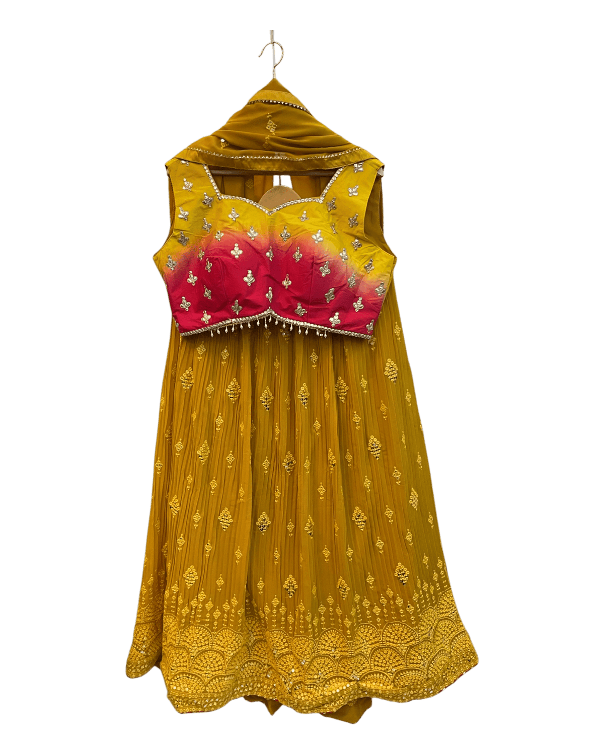 SALE! SALE! Yellow Ready Made Lehnga Set - Haldi / Mehndi / Weddings - UK Stock - 24h Dispatch - PC2601 XX - Prachy Creations